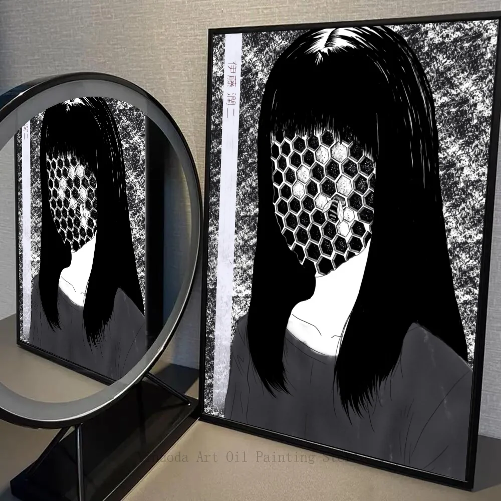 NONE 1PC Japan T-Tomie Poster Selbstklebende Kunst Wasserdichte Papier Aufkleber Kaffee Haus Bar Zimmer Wand Dekor 5
