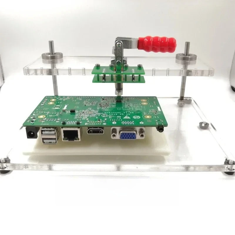 JTAG Test Rack PCB Terminal Block Tooling Fixture, Quick Clamp Test Jig for Printed Circuit Board Inspection & Debug