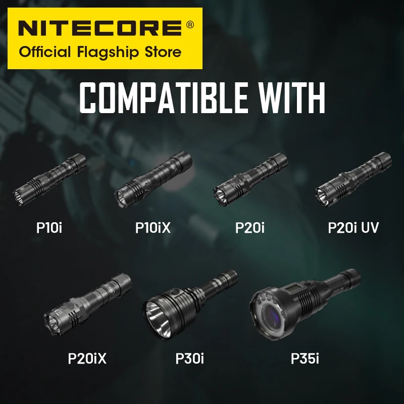 NITECORE RSW2i WL 2.4G Wireless Remote Switch Wireless Tailcap with Tactical Picatinny Rail Mounts for P20iX P35i P30i  P10iX