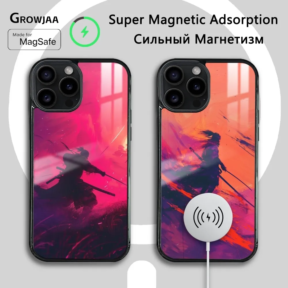 Cool Game S-Sekiro Phone Case Magnetic For iPhone 16 15 14 13 12 11 Pro Max Plus Mini Magsafe Wireless Charging Cover