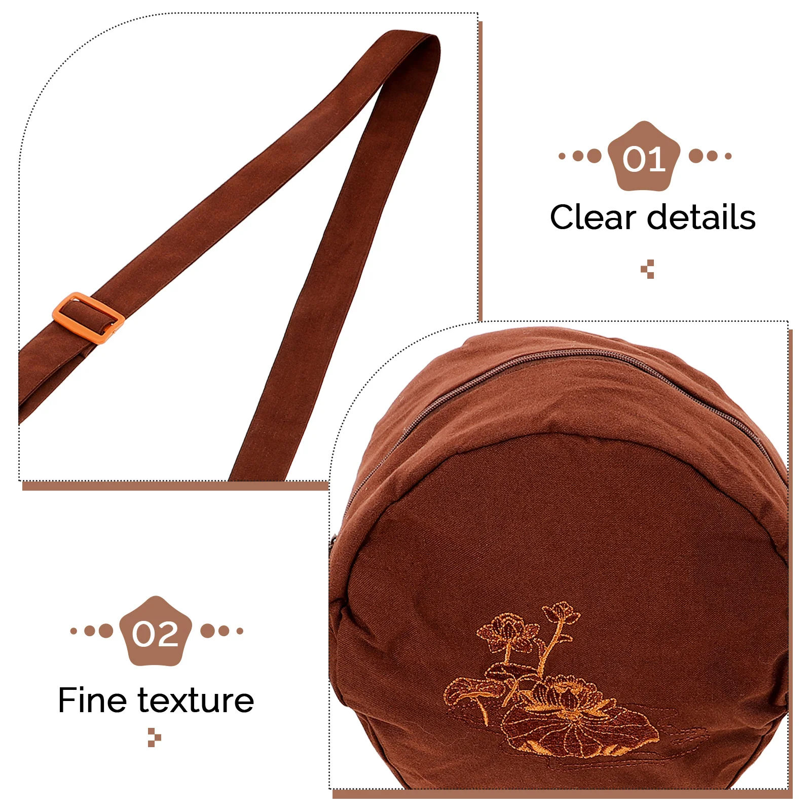 

Singing Bowl Bag Storage Container Small Size Gray Color Lightweight Portable Dustproof Zen Meditation Case Holder Travel