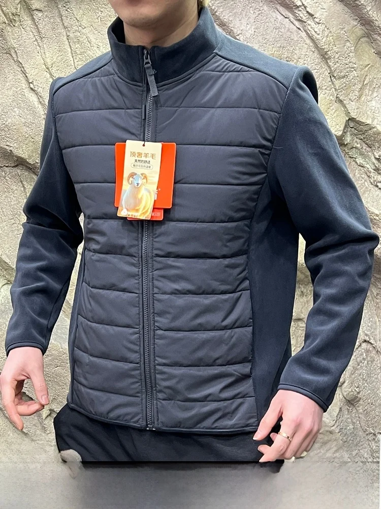 Heavenly Warmth aphene Wool Filled Men's Cotton Jaet Luxury Outdoor Autumn Winter Gift Item Stand Fit Youthful Sle