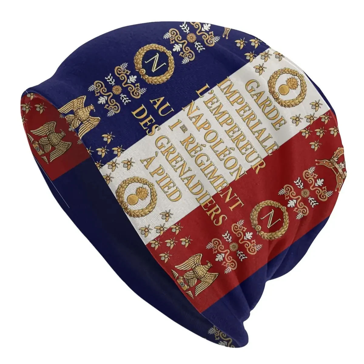 Napoleonic French 1er Garde Imperiale Flag Unisex Bonnet Hip Hop Double Layer Thin Hats For Men Women