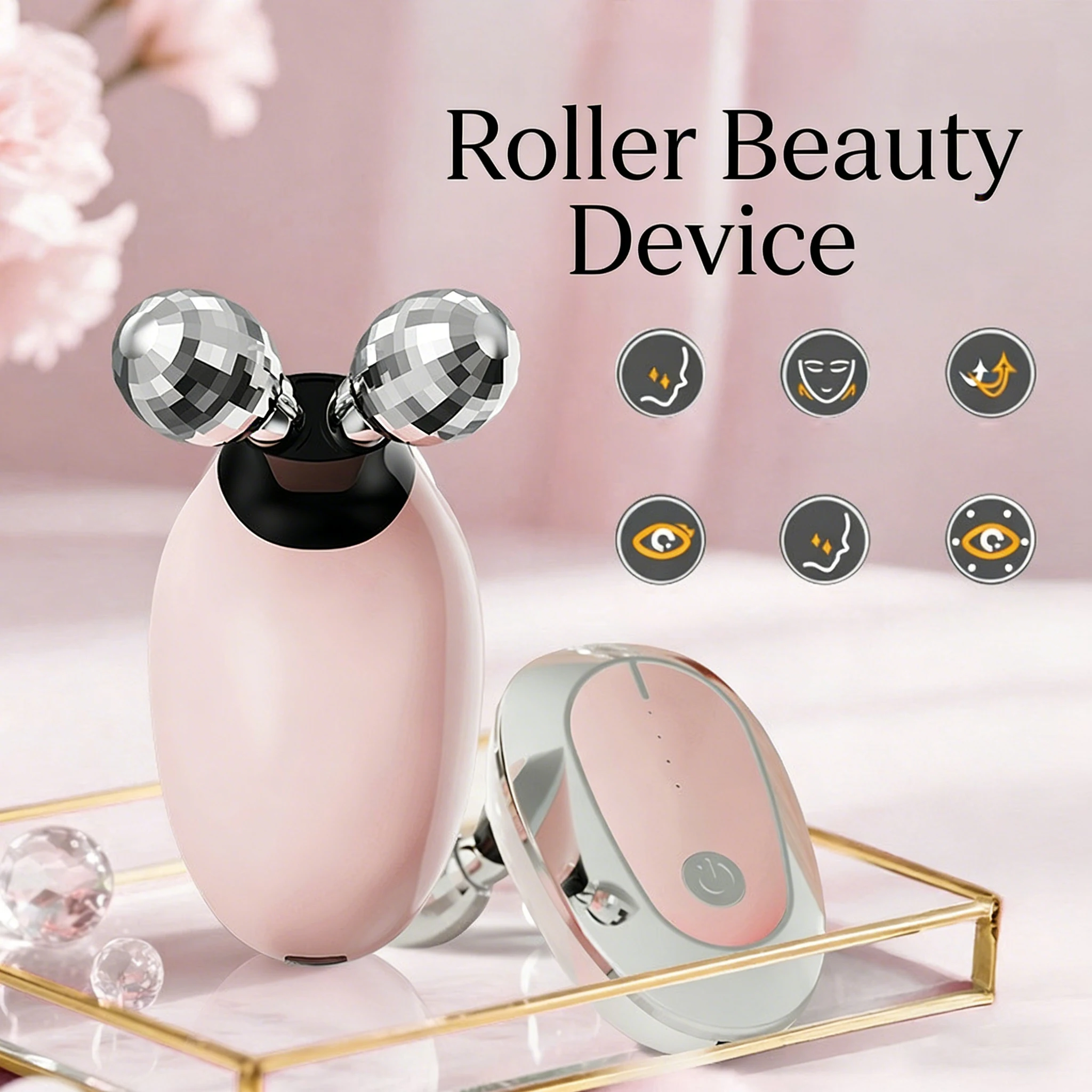 

Electric Dual-Ball Roller Massager - Vibrating Neck Wrinkle Reducer & V-Face Contouring Device