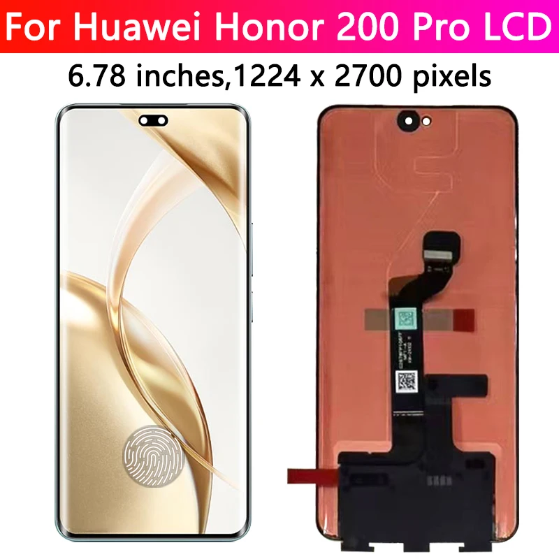 6.78" AMOLED For Huawei Honor 200 Pro ELP-AN00 LCD Display Touch Screen Digitizer For Honor 200Pro Display With Fingerprint image 3