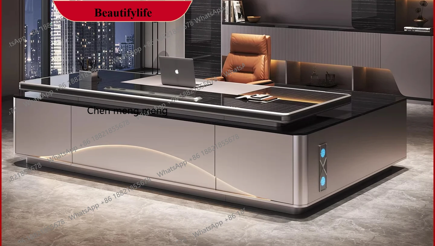 d178 Light luxury high-end boss desk office general manager, computer desk president desk