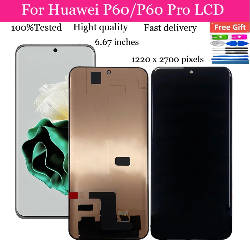 

LCD Display for Huawei P60 and P60 Pro LCD Touch Screen Digitizer Assembly, Repair Parts,Best Quality,Original,6.67 inches