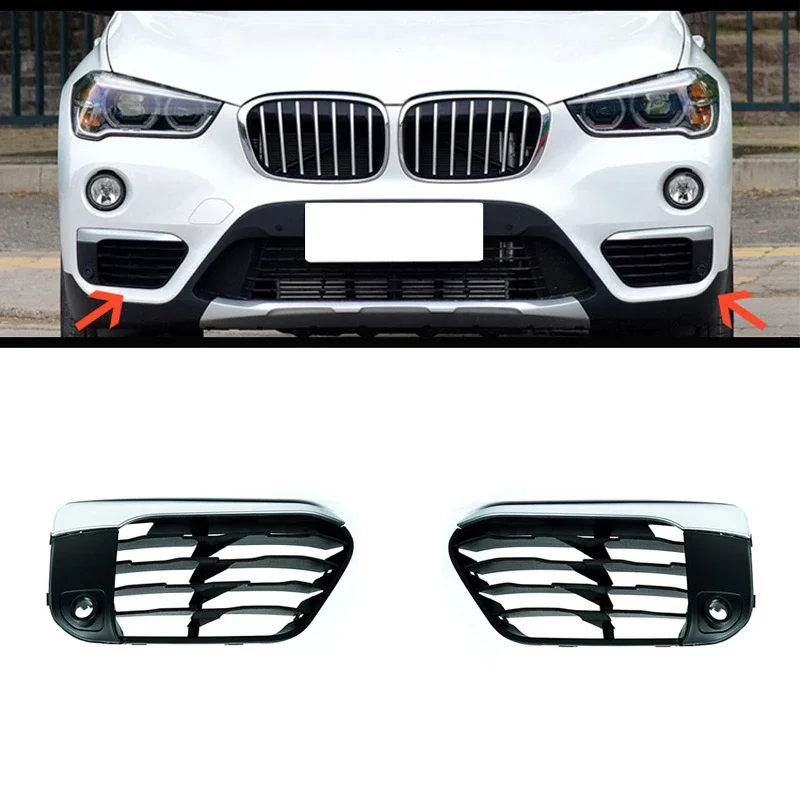 

Bumper Face Bar Grilles Front Driver Left/ Passenger Right Side Hand for BMW X1 2016-2019