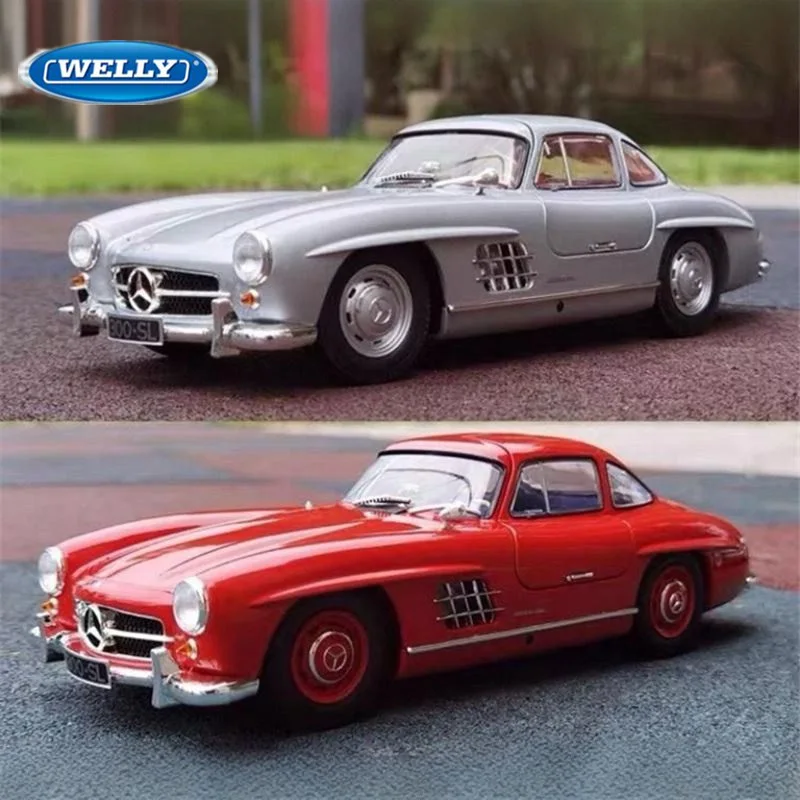 

Welly 1:24 Mercedes Benz 300SL Alloy Sports Car Model Diecasts Metal Classic Retro Car Vehicles Model Simulation Childrens Gifts