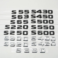 3D ABS Glossy Black Rear Trunk Logo Emblem For Mercedes-Benz W220 W221 S55 S63 S65 S350 S600 S400 S220 S430 S500 S550 S320 S420