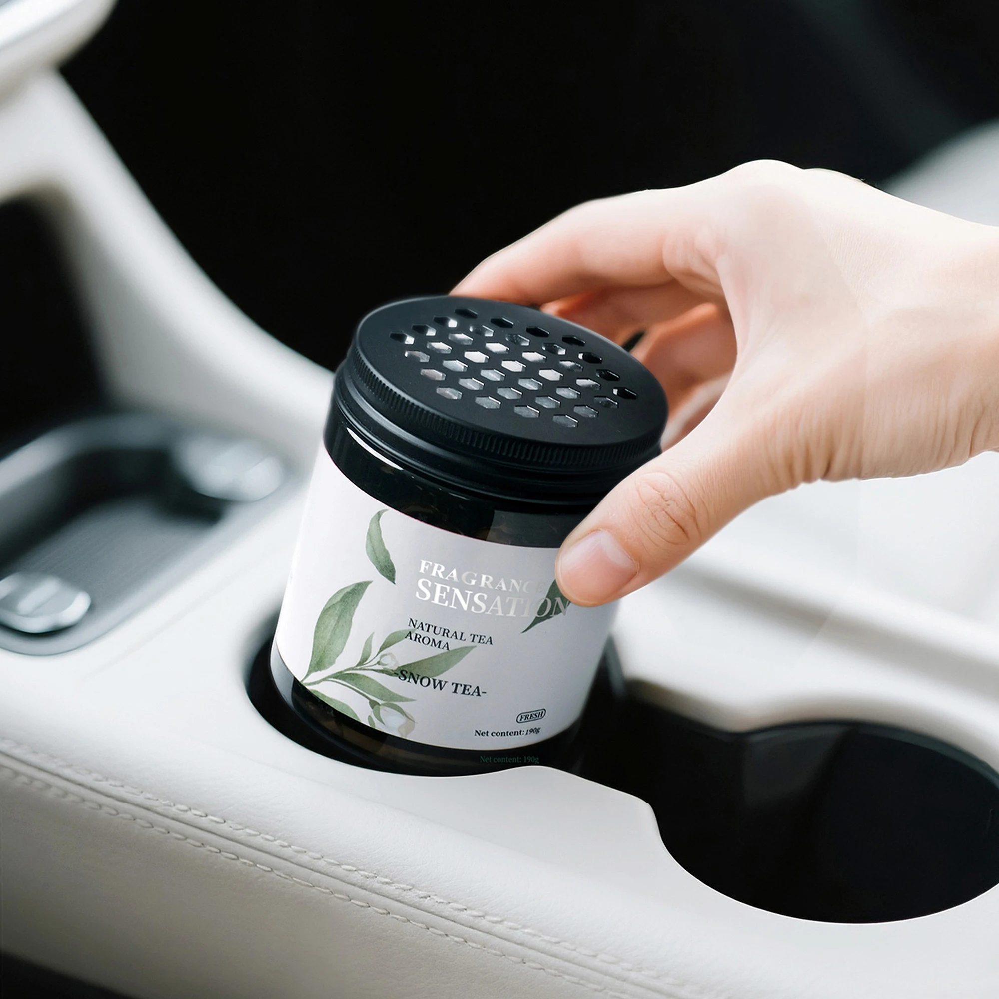 Fresh Tea-Scented Air Freshener for Cars and Homes, 190g Large-Capacity Fragrance Beads, Long-Lasting Fragrance for 120 Days, Pleasant Scent, Suitable for Homes, Cars, Offices, Hotels