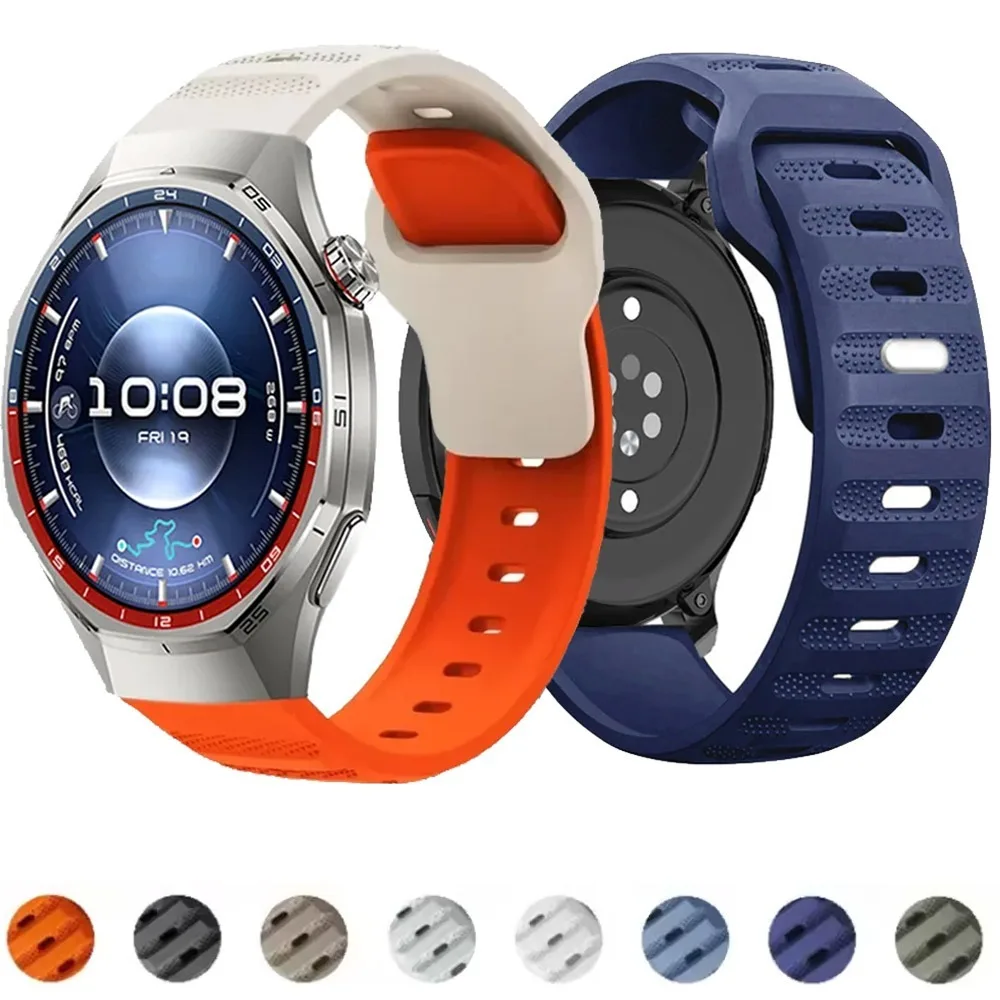 22mm 20mm Sports Silicone Strap for Huawei Watch 5/4/GT6-5-4 GT5-6 Pro 46mm Comfortable Wristband for Galaxy Watch 7/6/5/4 Belt