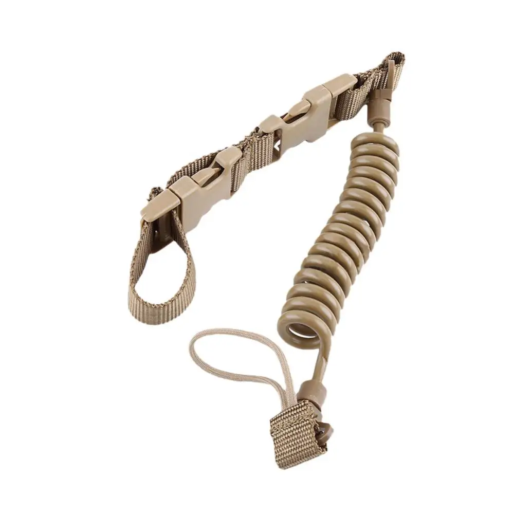 150cm Military Lanyard Nylon Elastic Quick Release Pistol Sling Spring Lanyard