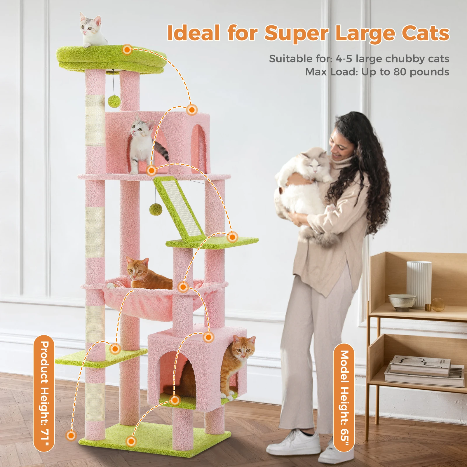 Cactus Cat Tree for Large Cats, 71