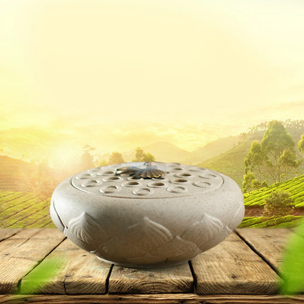 

Retro Style Ceramic Incense Holder Lotus Design Exquisite Detail Home Decor Meditation Yoga Room Accessory Gift
