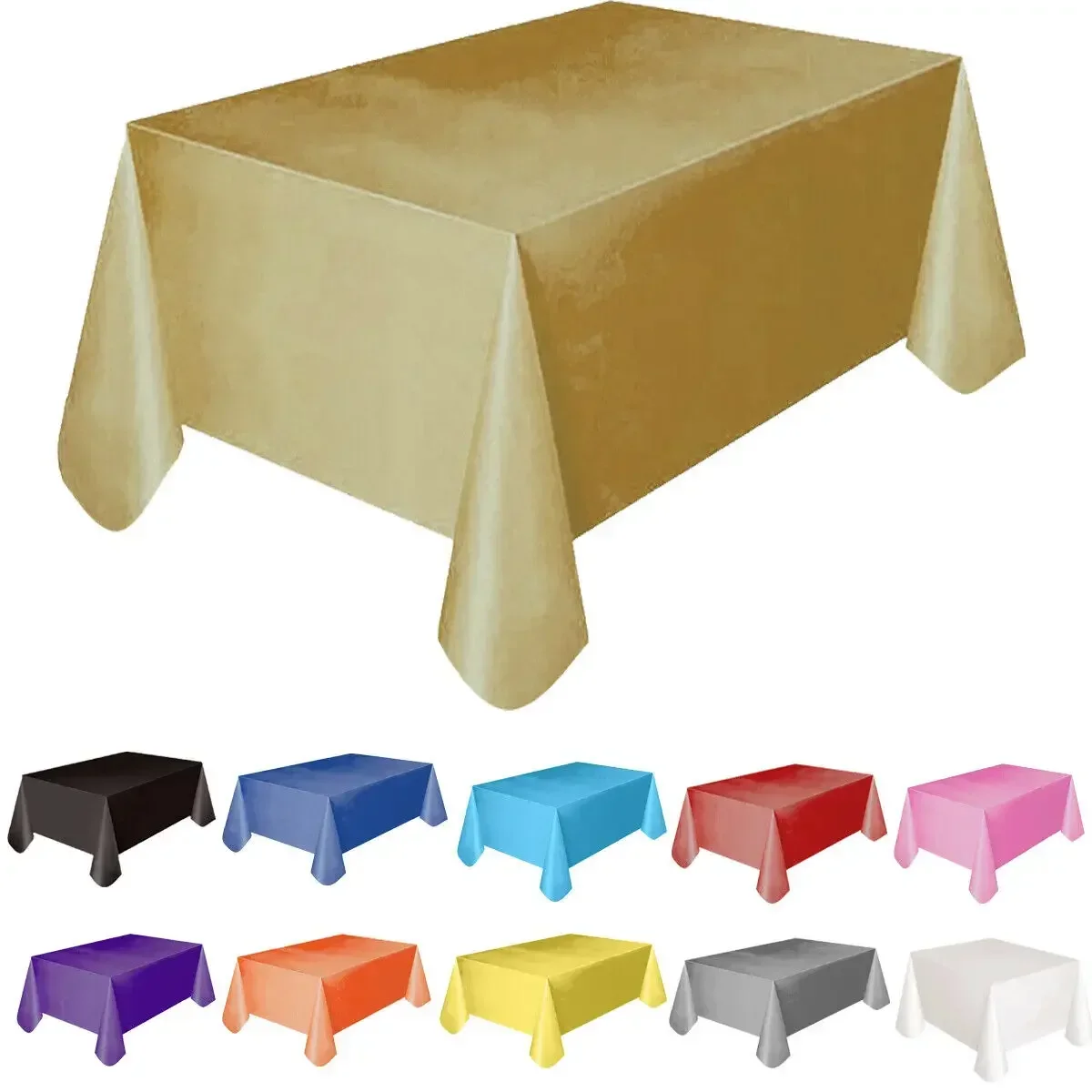 137x138cm Plastic Tablecloth Table Cloth Cover  Party wedding   Catering Events Tableware table skirt decoration 11 Colours