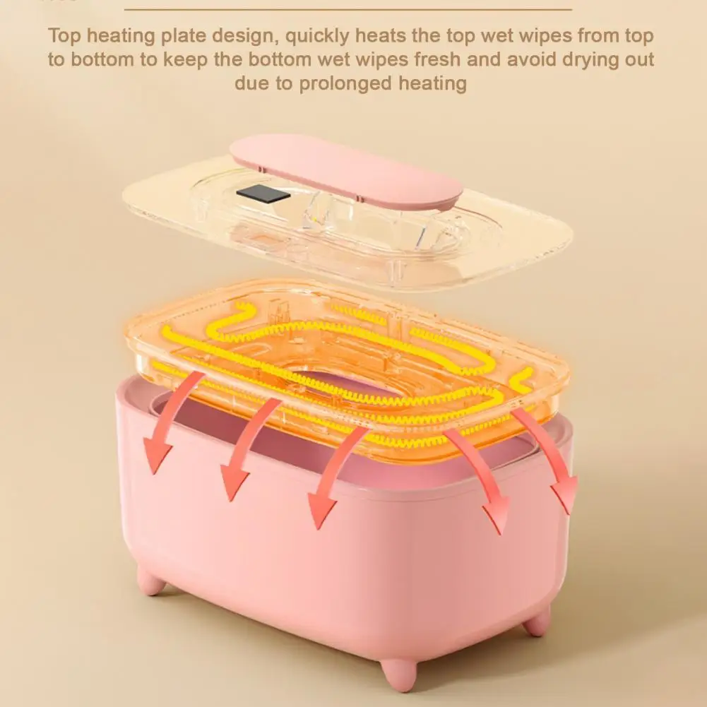 

Диспенсер для быстрого нагрева детских салфеток, портативный подогреватель детских салфеток с питанием от USB и 16 регулируемыми режимами нагрева для домашних путешествий