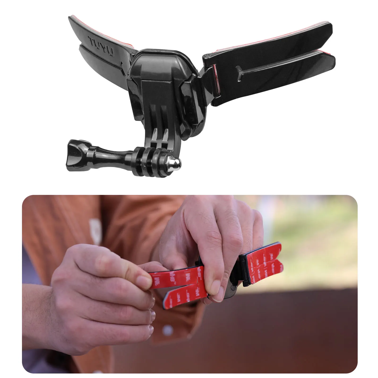 รถจักรยานยนต์ Chin ยืนผู้ถือ Mount สำหรับ GoPro Hero 9 10สีดำเต็มรูปแบบสำหรับ Insta360 DJI กล้องอุปกรณ์เสริม