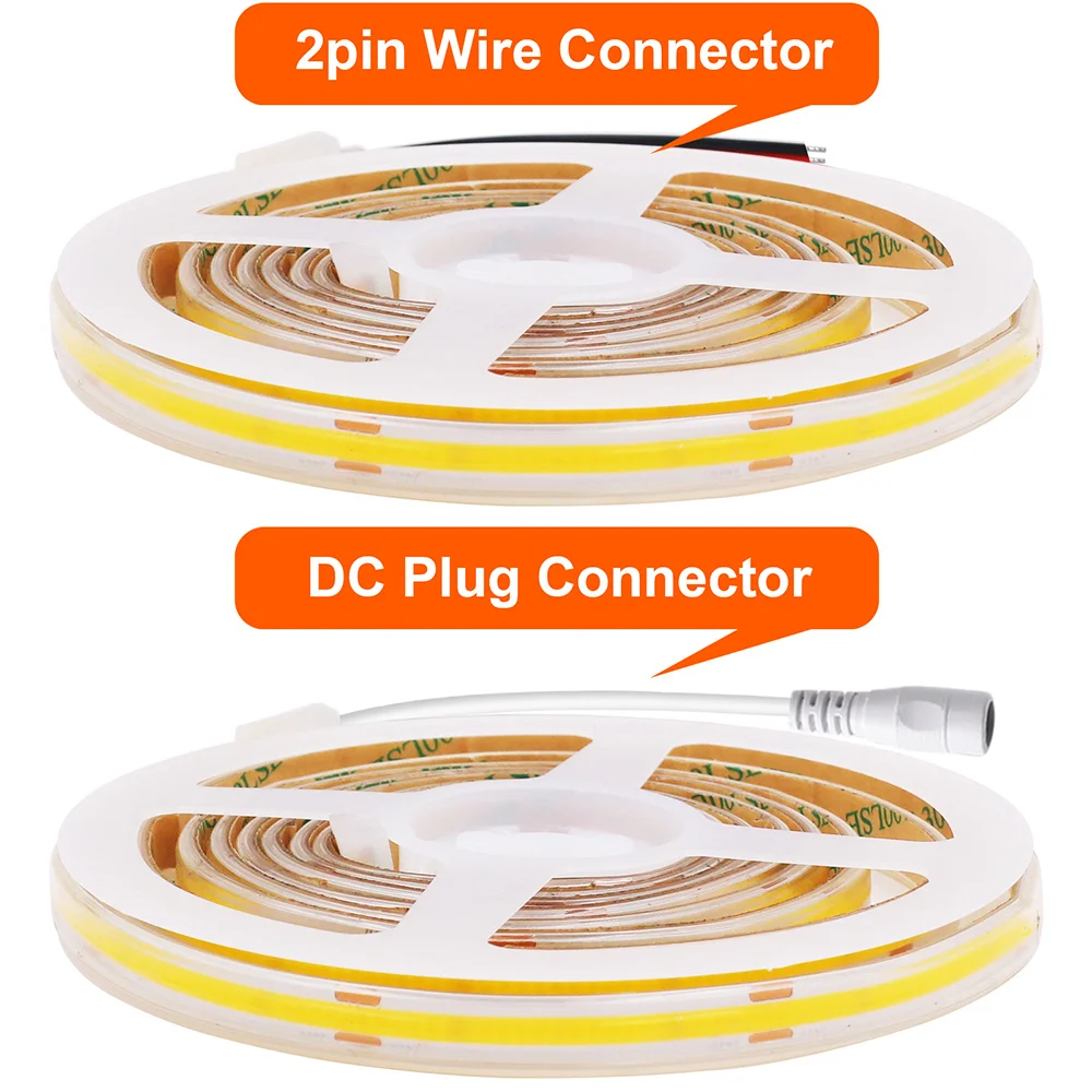 مقاوم للماء COB LED قطاع ضوء 12 فولت 24 فولت 3000 كيلو 4000 كيلو 6000 كيلو IP67 مرنة Led الشريط 480 المصابيح/م 5 متر 10 متر 20 متر 0.5 متر 1 متر 2 متر الإضاءة الخطية