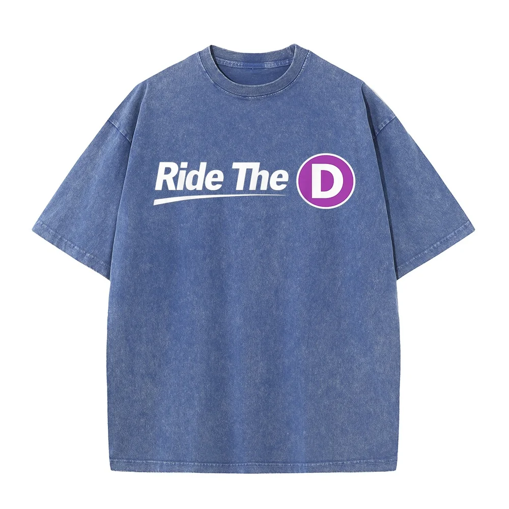 T-shirt Ride The D pour homme, en coton, à manches courtes, motif graphique, cadeau, vêtement d'été amusant
