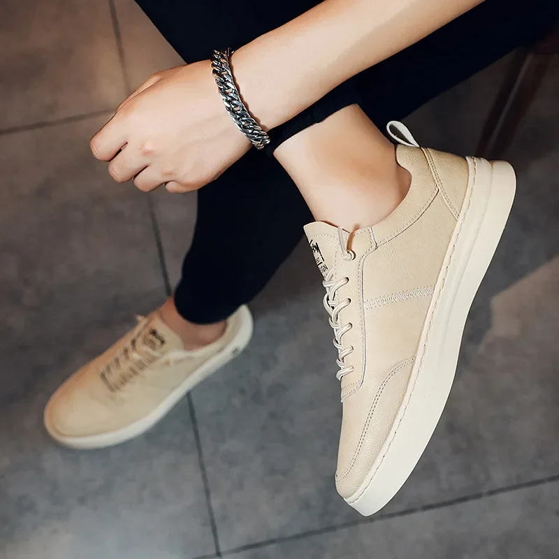 

Boy Comfort Sneakers Runway Shoes Man Sneakers Tooling Walking 2023 New White casual men's shoes Men's Casual Canvas Shoes