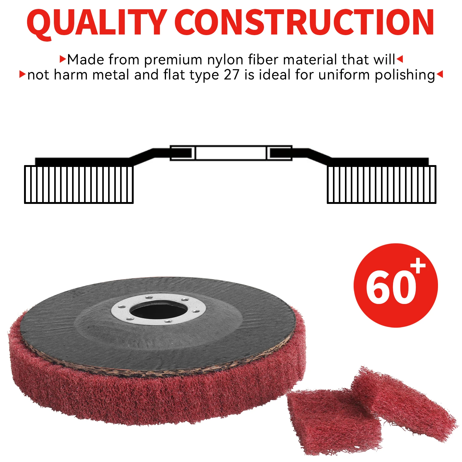 SIFANG 2/5/10pcs 115mm Nylon Fiber Flap Polishing Wheel Disc 320 Grit For Angle Grinder For Wood Metal Buffing