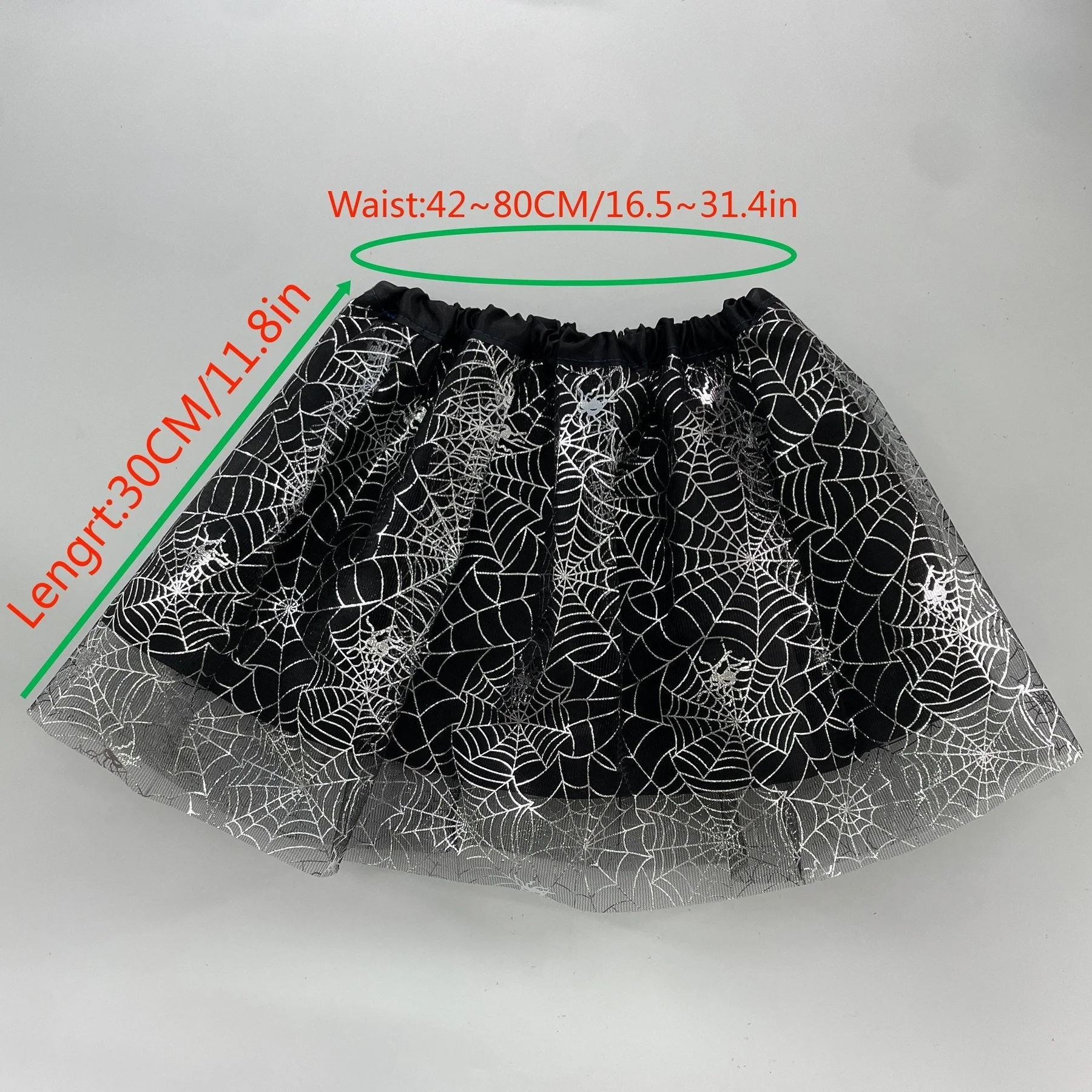 Halloween dress up with a mesh short skirt, suitable for occasions such as festive parties, friend gatherings, dance performance