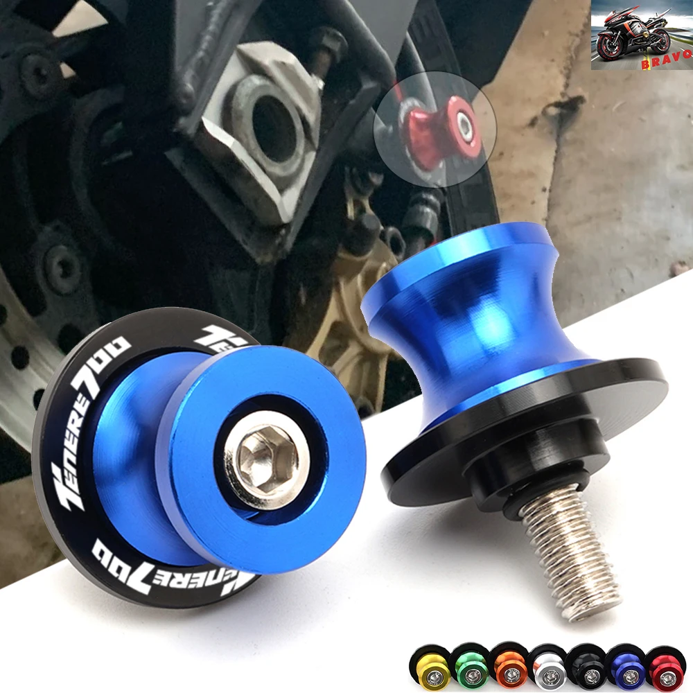 

For Yamaha Tenere 700 Tenere700 T7 Rally World Raid 2022 2023 Sliders Stand Screws Swingarm Spools CNC Motorcycle Accessories M6