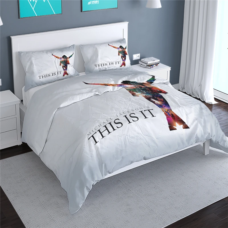 Michael Jackson Printed Duvet Cover Pillowcase 3d Bedding Sets Europe/Australia/USA Twin Full Queen King Size Bedroom Decoration