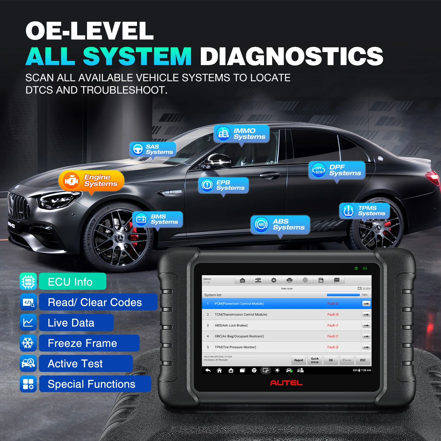 Autel maxicheck MX808S Vizsgáló OBD2 kód Óraadó Ide-oda Végigtapogat Munkaeszköz Csupa Rendszer diagnostics 2025 Mi Változat bel MK808S/MK808Z