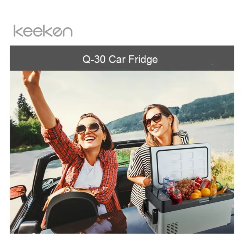 TULX Mini Car Fridge Cooler 12 V  Compressor Portable Car Fridge Freezer for Camping Travel