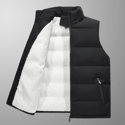 Autumn And Winter Thickened Down Jacket Casual Sleeveless Collar Big Yards Padded Vest High-Quality Warm Men's Clothing