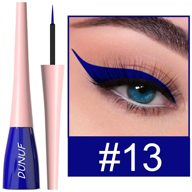 Blue Eyeliner Lasting Liquid Eyeliner Pencil Waterproof Quick-Dry No Blooming Blue White Eye Liner Pen Cosmetics Tools 18 Colors