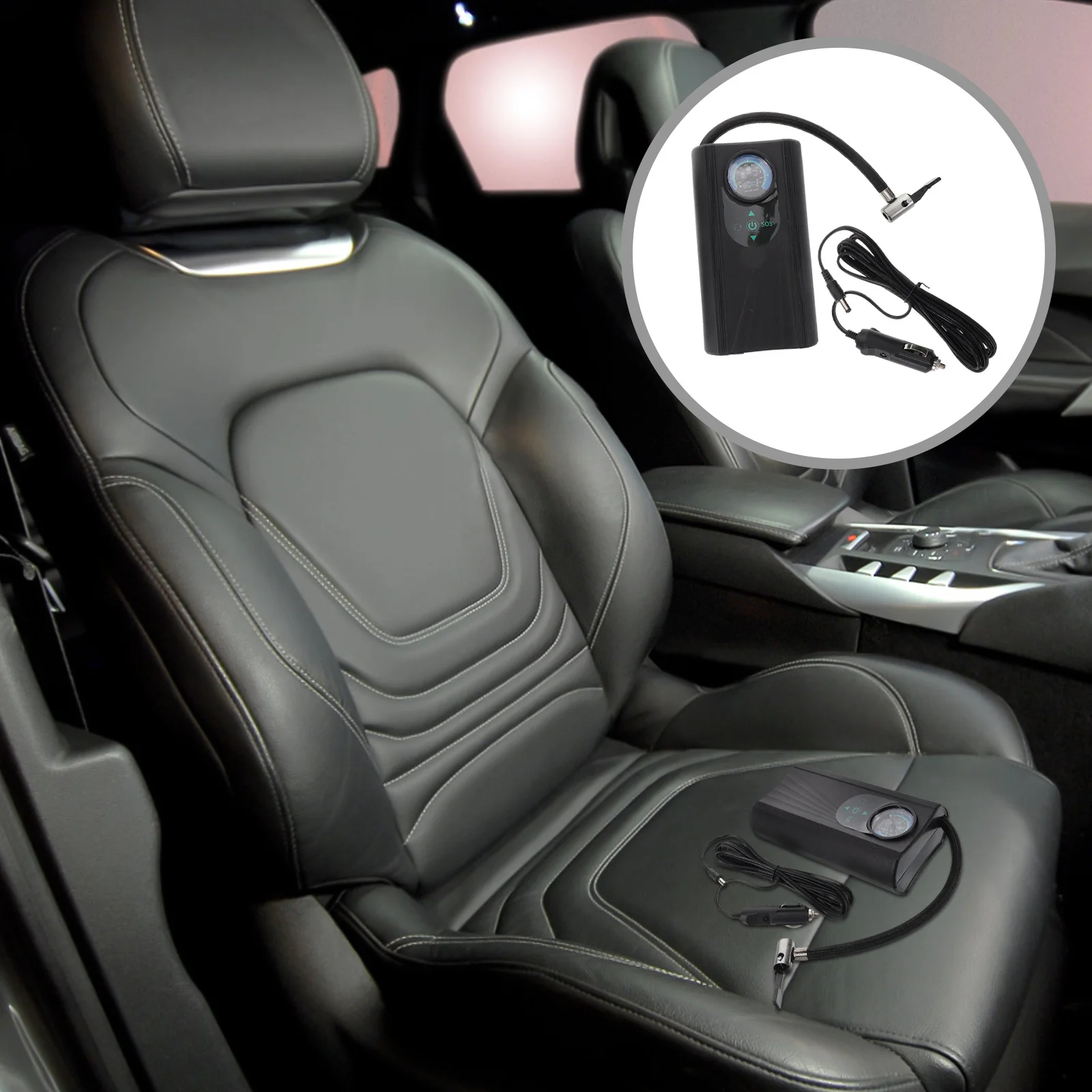 

Portable Tire Inflator Electric Air Pump Quick Inflation for Car Bicycle Motorcycle Ball Pressure Gauge Portable Inflator Pump