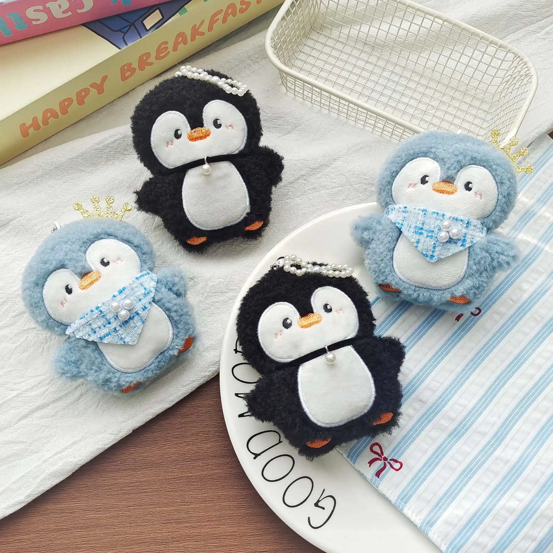 Creative Cartoon Chubby Little Penguin Pendant - Cute Plush Decorative Keychain