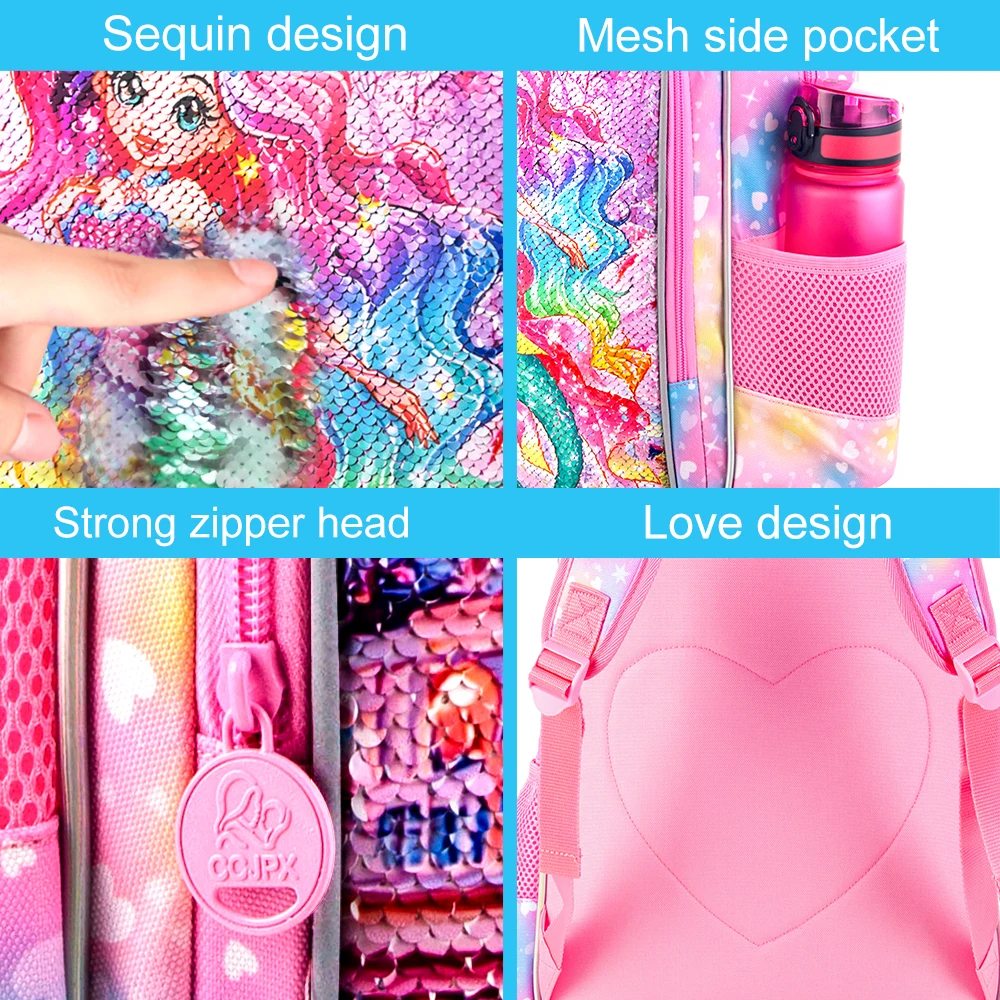 3PCS Backpack for Girls , 16\