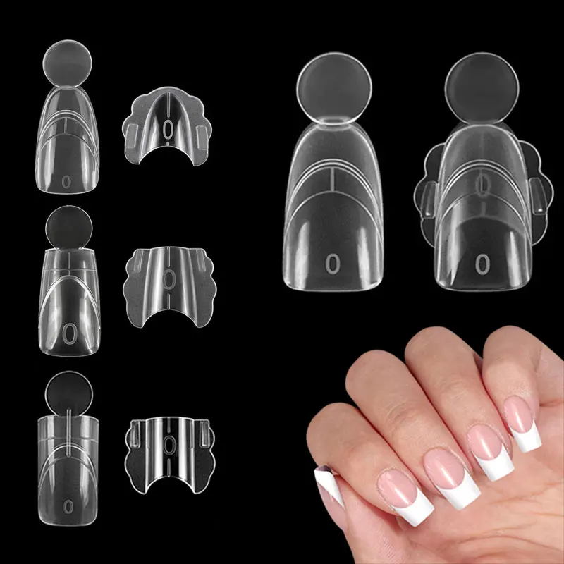 

Набор для наращивания ногтей: 280 шт. двойных форм с внутренней дугой, овальные, квадратные, в форме гробика, верхние формы, система Sandwich, для маникюра и нейл-арта