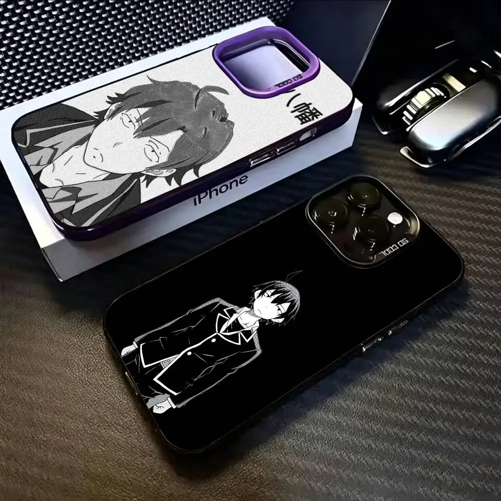 

Hikigaya Hachiman OreGairu Phone Case For iPhone 17,16,15,14,13,12,11 Plus,Pro Max,XS,Colorful Silver Phone case Funda Cover