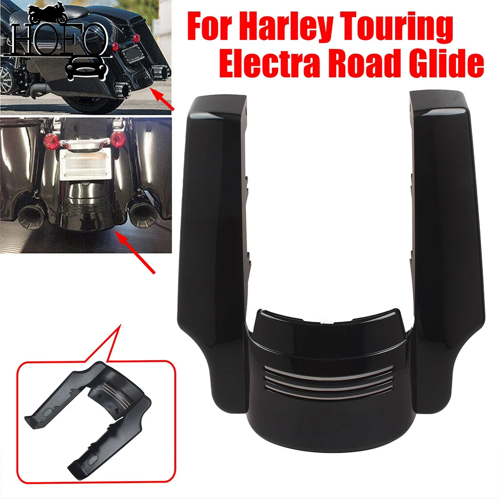 Motorcycle Gloss Black Stretched Rear Fender Extension Filler For Harley Touring Street Road Glide 2009 2010 2011 2012 2013  ﻿