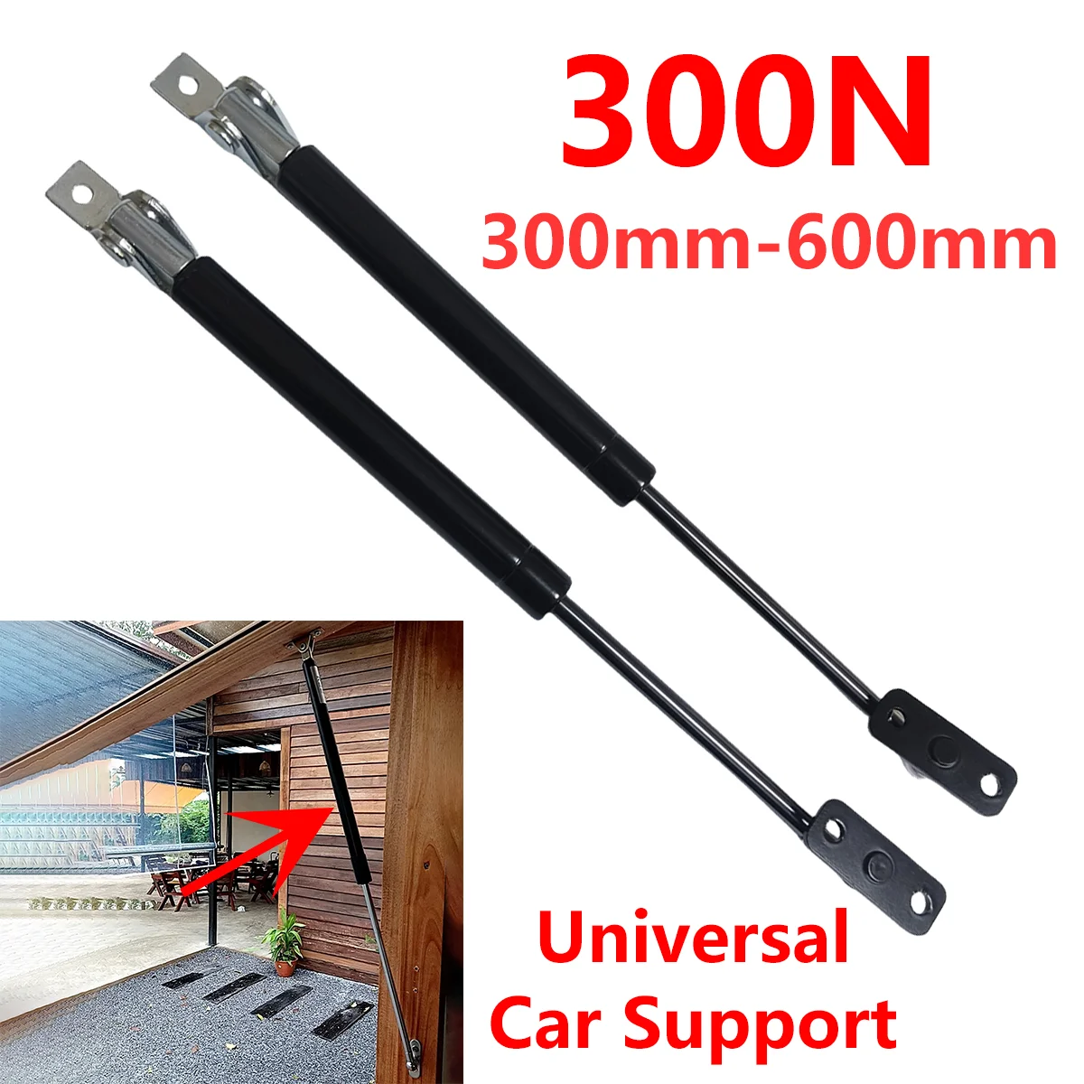 1 par 300n 300-600mm universal carro suportes a gás tronco traseiro bagageira bota capô dianteiro barra de suporte de elevador de choque