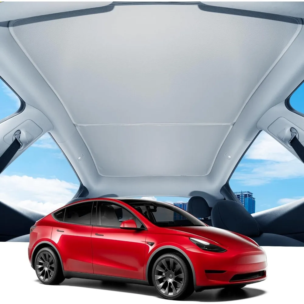 

Roof Sunshades for Tesla Model 3 Y 2020-2023 Ice Cloth Sunroof Shade Sun Shade UV Protection Front Rear Skylight Accessories