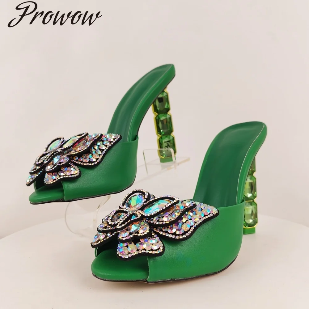 

Модные тапочки на высоком каблуке со стразами и бантом, женская обувь Zapatos Mujer