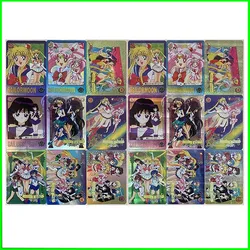 Anime Character DIY Collectible CardsPrincess Serenity Sailor Moon Daki Laser Flash Cards Boy Play Toys Christmas Birthday Gifts