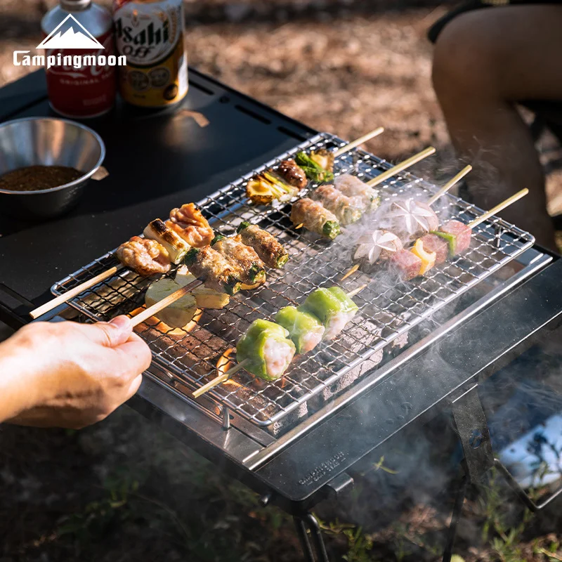 CAMPINGMOON UG-1 IGT Carbon Grill Camping Table Expansion Windproof Barbecue Stove Double Layer Insulated Firewood Stove