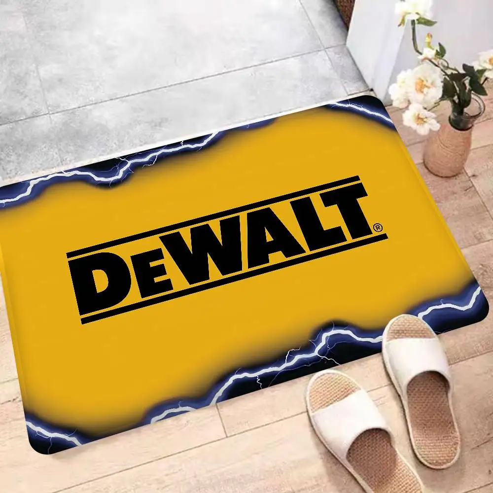 D-DEWALTS Logo Room Mats Cheaper Anti-slip Modern Living Room Balcony Printed Welcome Rug