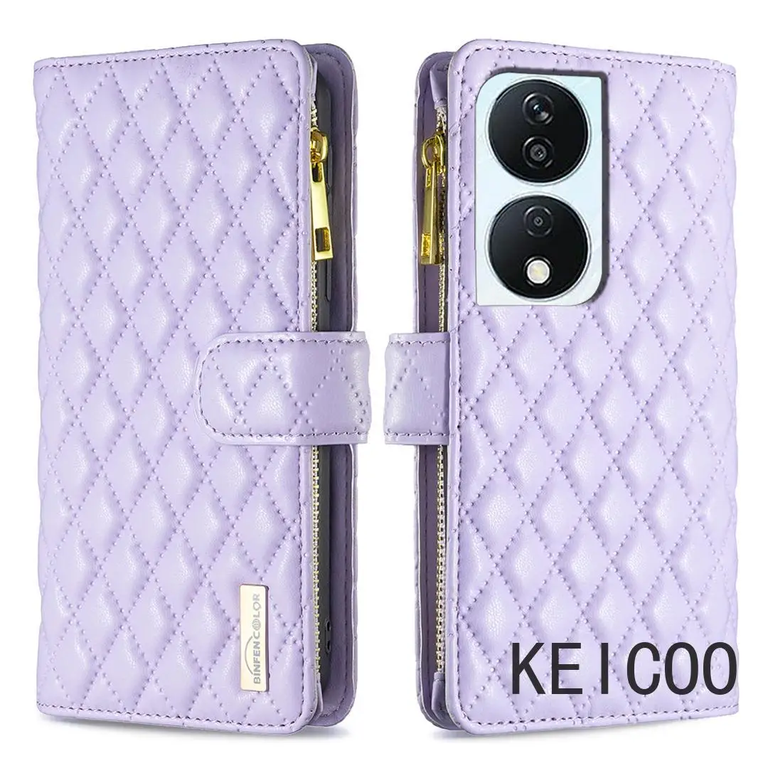 Anti-Scratch Housing for Huawei Honor Mate X7B X8B X9B 60 100 X7a X6A Magic6 Lite Diamond Zipper Wallet Comfortable Feel Shell