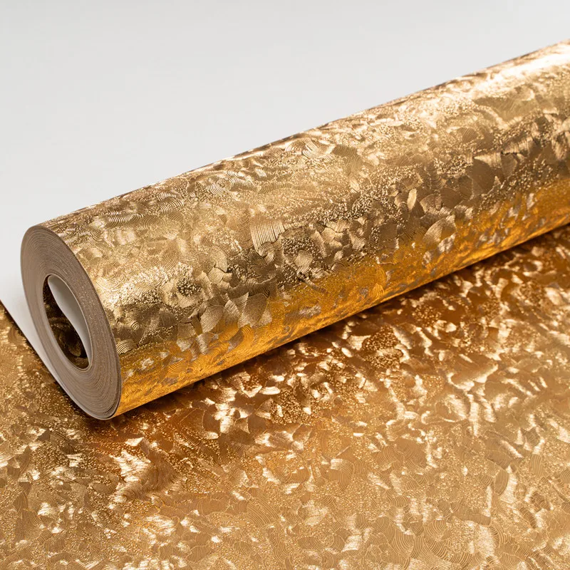 

Роскошные обои из золотой фольги, металлические блестящие светоотражающие обои KTV, декор для бара, водонепроницаемые потолочные обои, бумажные покрытия