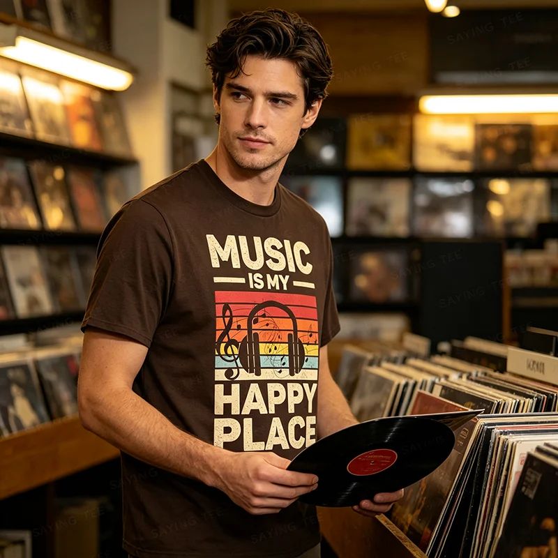 Musik ist mein Glück. Musiker-Outfit. EDM-Musikliebhaber. DJ-T-Shirt. Y2k Rock Streetwear Kleidung. Humor. Konzertbesucher. T-Shirt Geschenk. – Detail 5