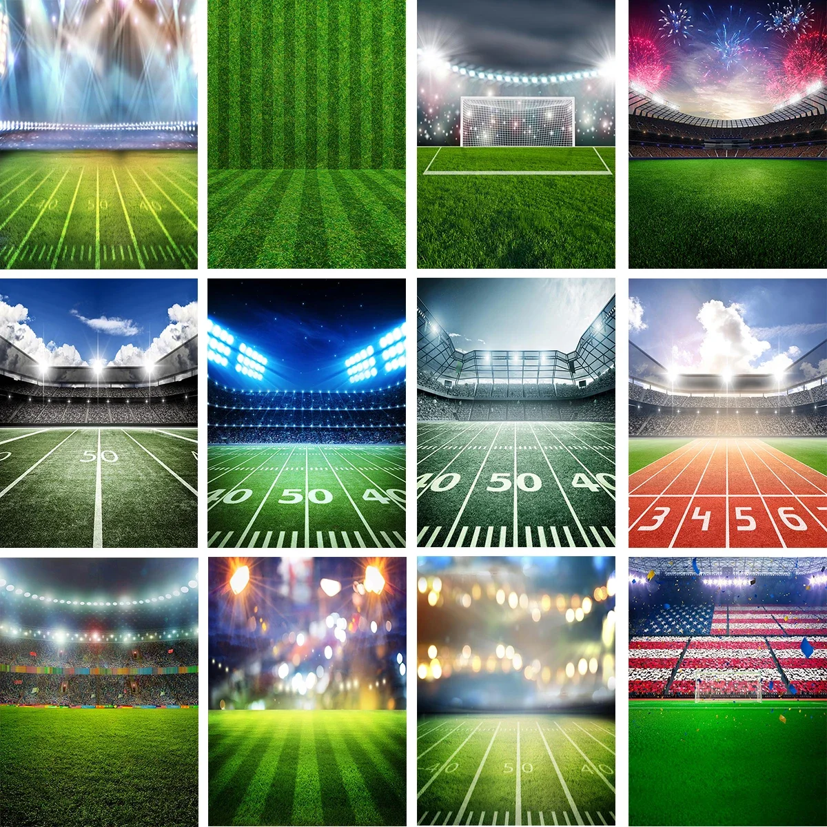 Football Sport Backdrop Boy Birthday Party Banner Soccer   Athletic Field Kid Baby Adult Portrait Photography Background