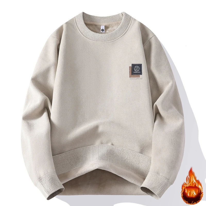 Men's Streetwear Casual Knit Sweater Men's Jumpers Pullover Spring Autumn Fashion Male Sweat-shirt Men Clothing Solid Color